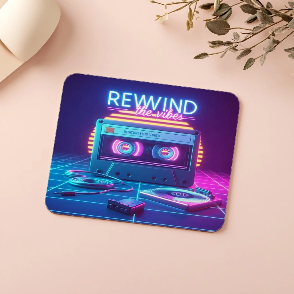 Kaset%20Çalar%20&%20Neon%20Işıklar%20-%2019x23%20cm%202%20mm%20Dikdörtgen%20İthal%20Baskılı%20Mouse%20Pad