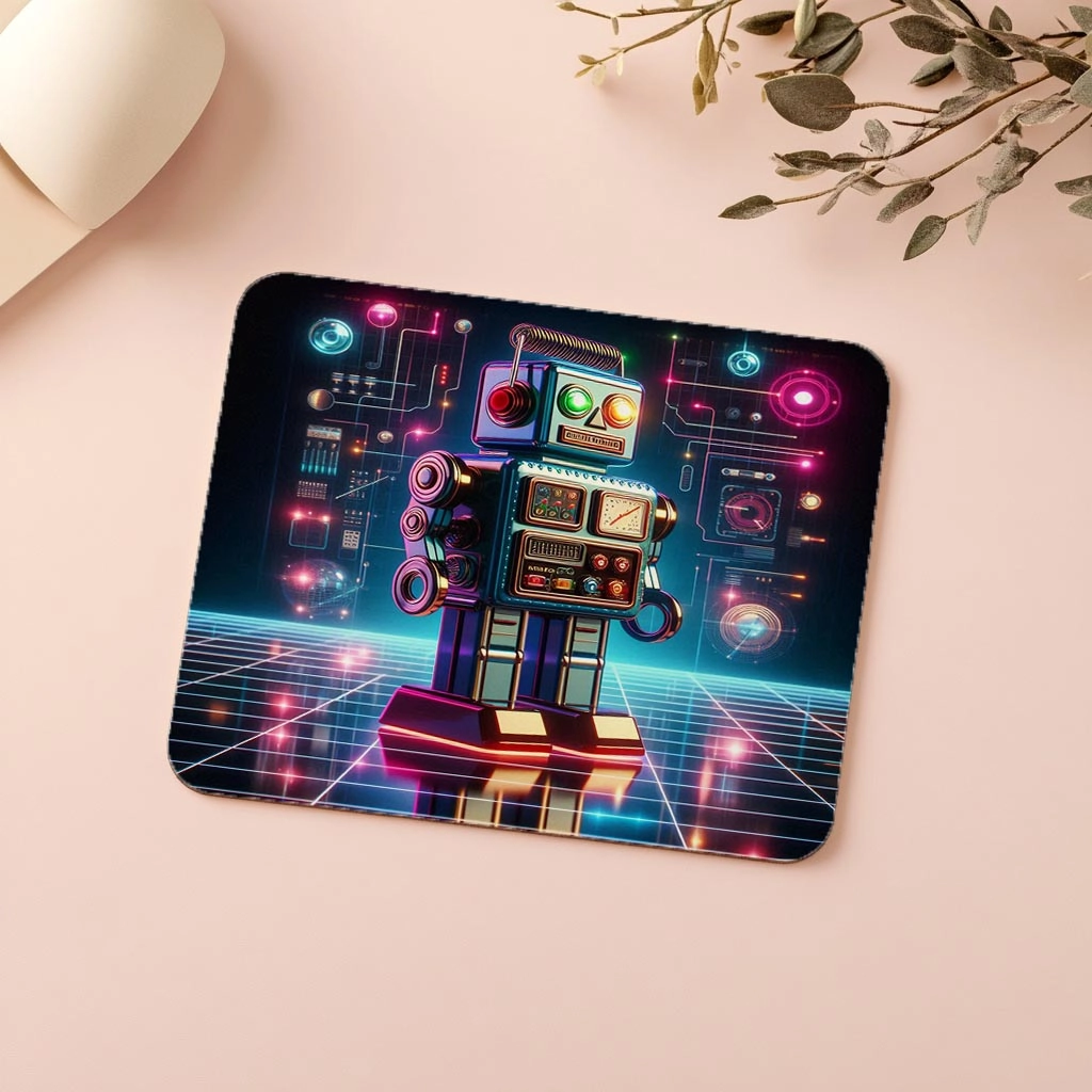 Işık%20Saçan%20Retro%20Robot%20Mousepad%20-%2019x23%20cm%202%20mm%20Dikdörtgen%20İthal%20Baskılı%20Mouse%20Pad