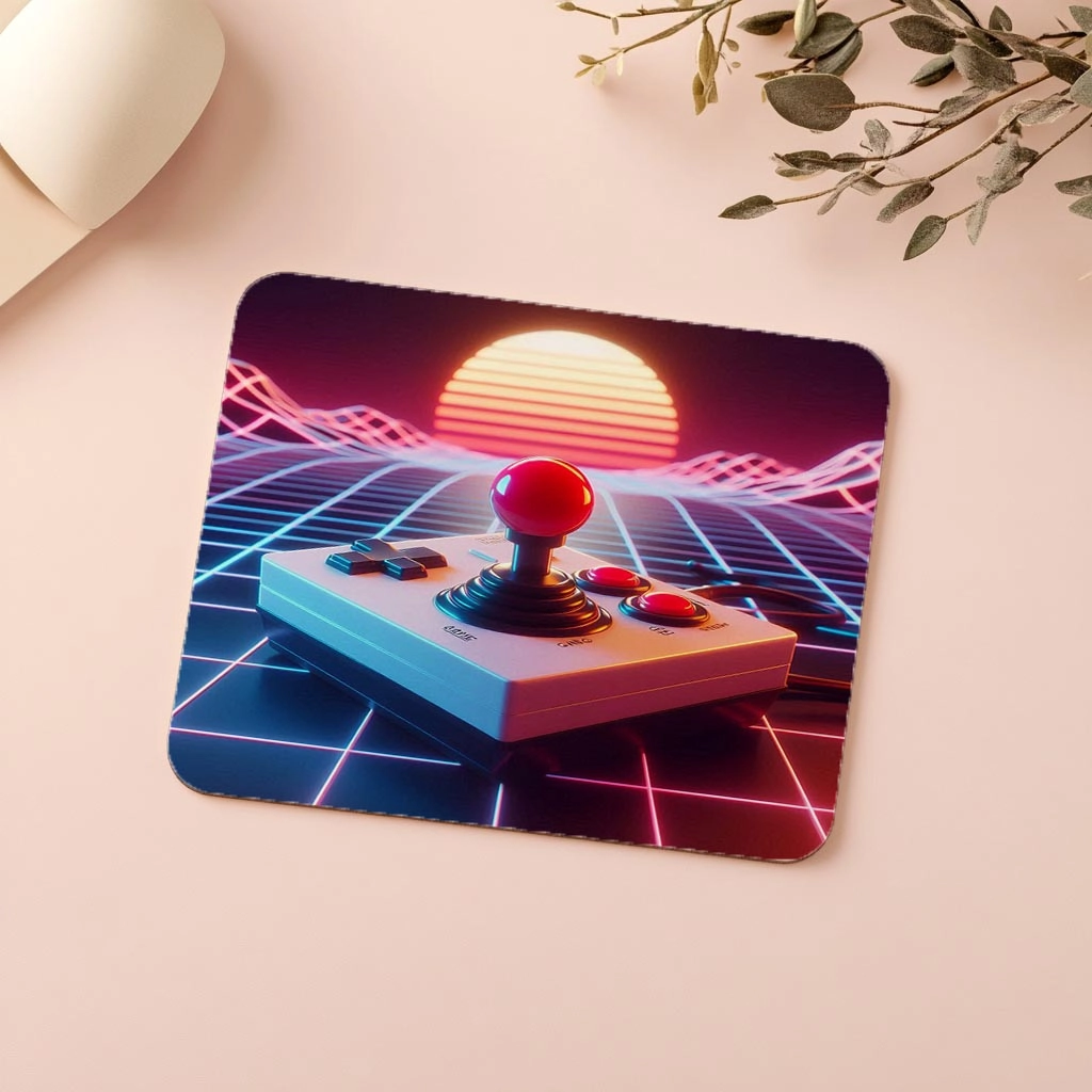 Kırmızı%20Tuşlu%20Retro%20Joystick%20Mousepad%20-%2019x23%20cm%202%20mm%20Dikdörtgen%20İthal%20Baskılı%20Mouse%20Pad