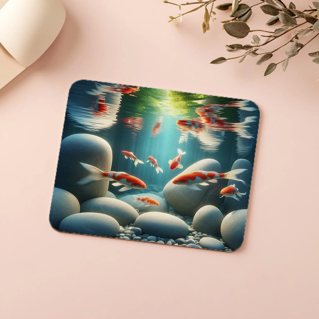 Reflektif%20Sulu%20Koi%20Temalı%20Mousepad%20-%2019x23%20cm%202%20mm%20Dikdörtgen%20İthal%20Baskılı%20Mouse%20Pad