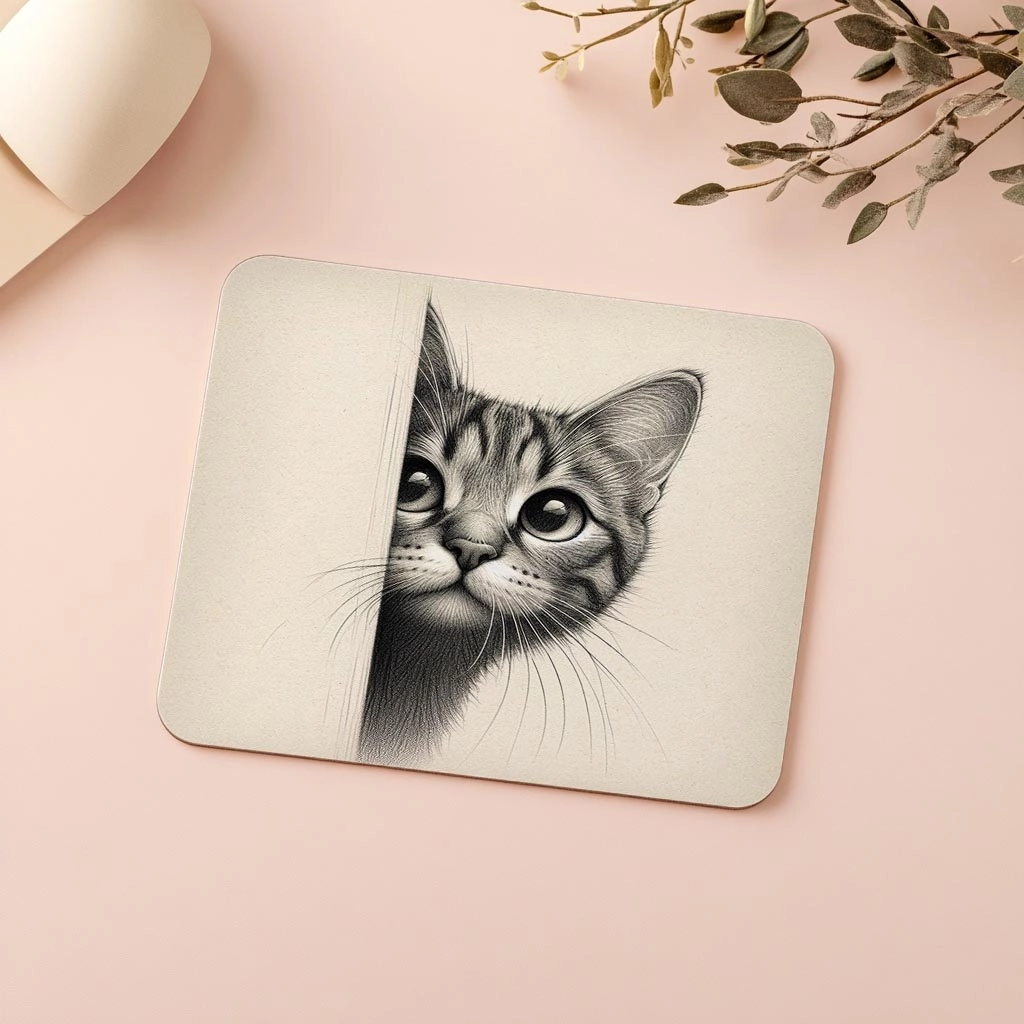 Beyaz%20Zemin%20Üzerine%20El%20Çizimi%20Kedi%20Mousepad%20-%2019x23%20cm%202%20mm%20Dikdörtgen%20İthal%20Baskılı%20Mouse%20Pad