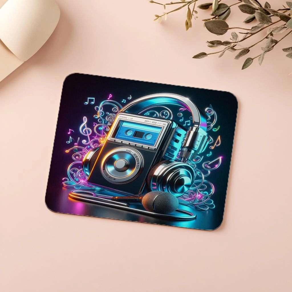 Glowing%20Kulaklıklı%20Nostalji%20Mouse%20Pad%20-%2019x23%20cm%202%20mm%20Dikdörtgen%20İthal%20Baskılı%20Mouse%20Pad