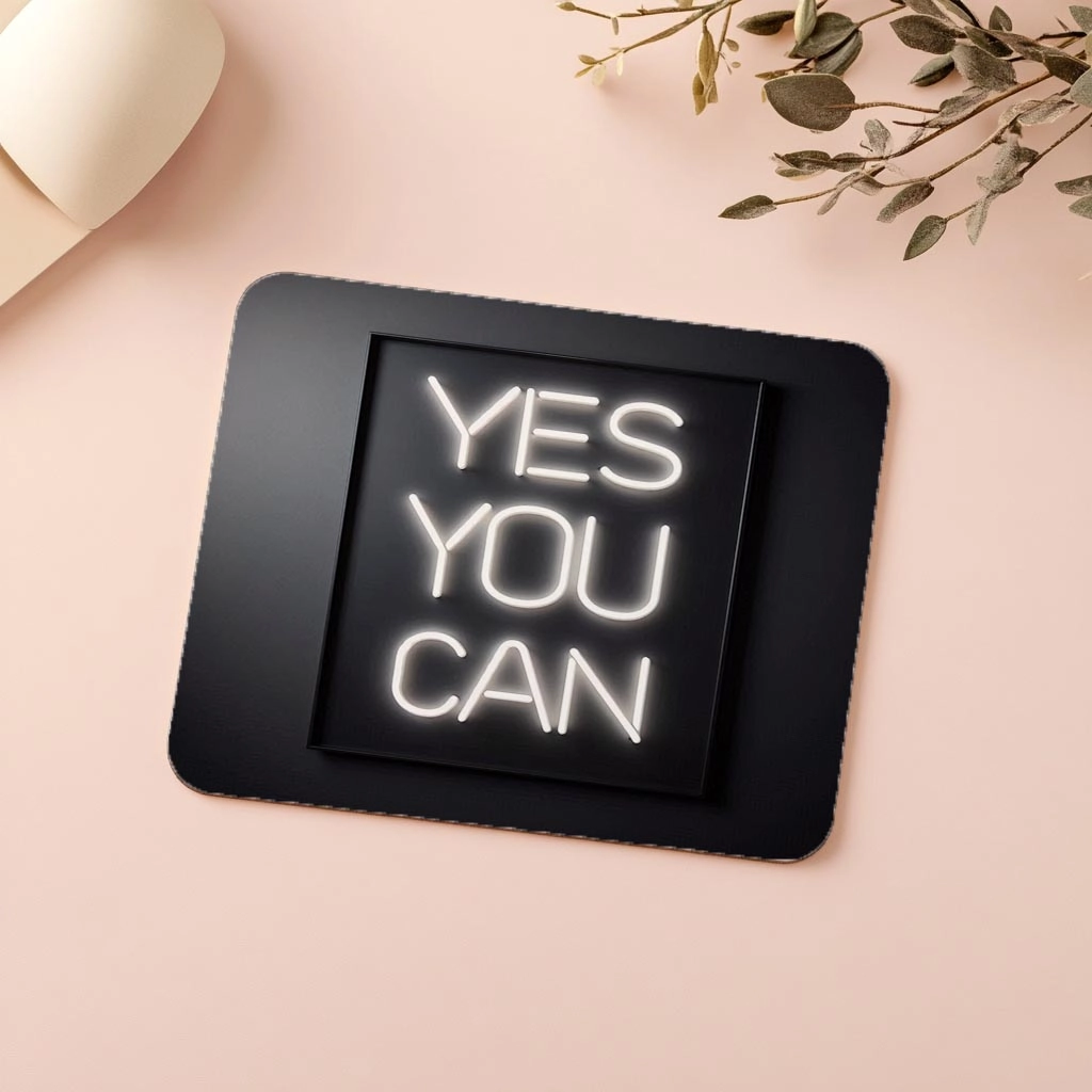 Yes%20You%20Can%20Yazılı%20Sade%20Neon%20Mousepad%20-%2019x23%20cm%202%20mm%20Dikdörtgen%20İthal%20Baskılı%20Mouse%20Pad