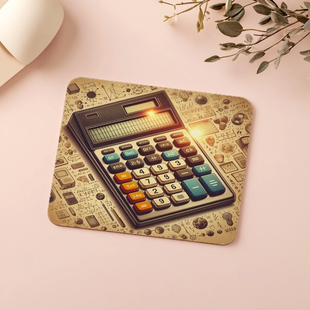 Matematik%20Sembolüyle%20Retro%20Calculator%20Mouse%20Pad%20-%2019x23%20cm%202%20mm%20Dikdörtgen%20İthal%20Baskılı%20Mouse%20Pad