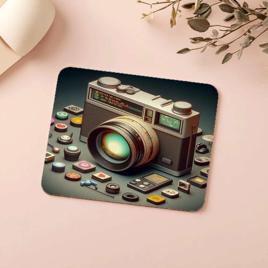 Glowing%20Lensli%202000’ler%20Kamerası%20Mousepad%20-%2019x23%20cm%202%20mm%20Dikdörtgen%20İthal%20Baskılı%20Mouse%20Pad