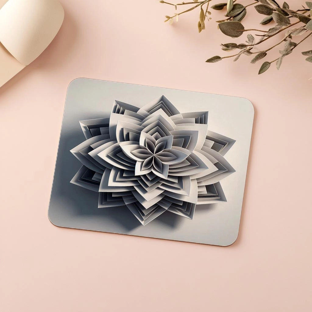 Sade%20Çiçek%20Formlu%20Geometrik%20Mousepad%20-%2019x23%20cm%202%20mm%20Dikdörtgen%20İthal%20Baskılı%20Mouse%20Pad
