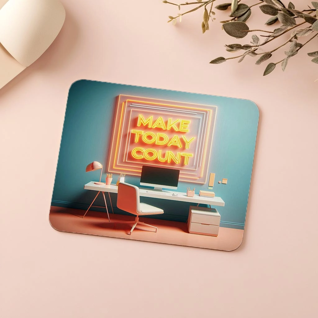 İlham%20Veren%20Tasarım%20Mousepad%20–%20Make%20Today%20Count%20-%2019x23%20cm%202%20mm%20Dikdörtgen%20İthal%20Baskılı%20Mouse%20Pad