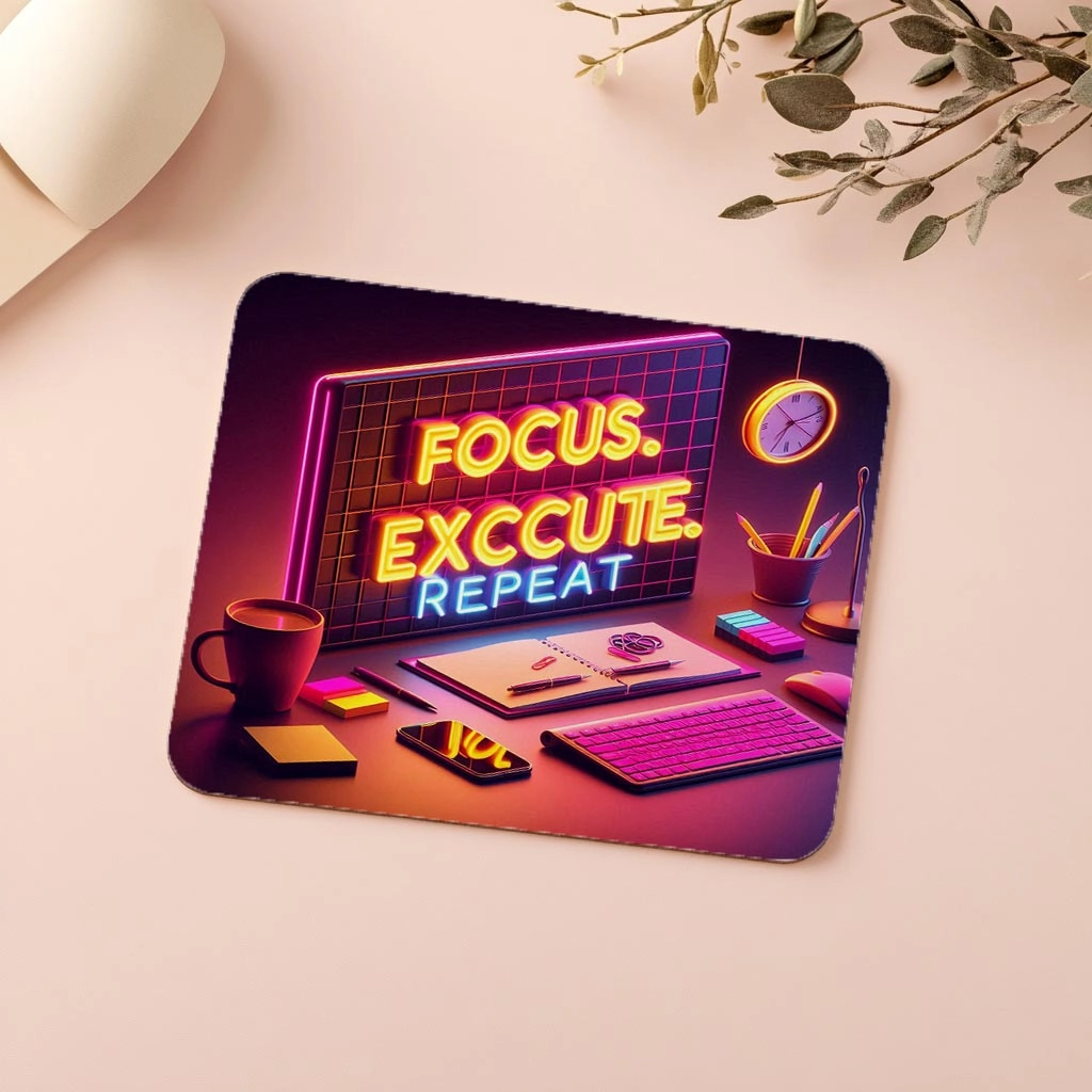 Focus%20Execute%20Repeat%20Temalı%20Renkli%20Motivasyon%20Mousepad%20-%2019x23%20cm%202%20mm%20Dikdörtgen%20İthal%20Baskılı%20Mouse%20Pad