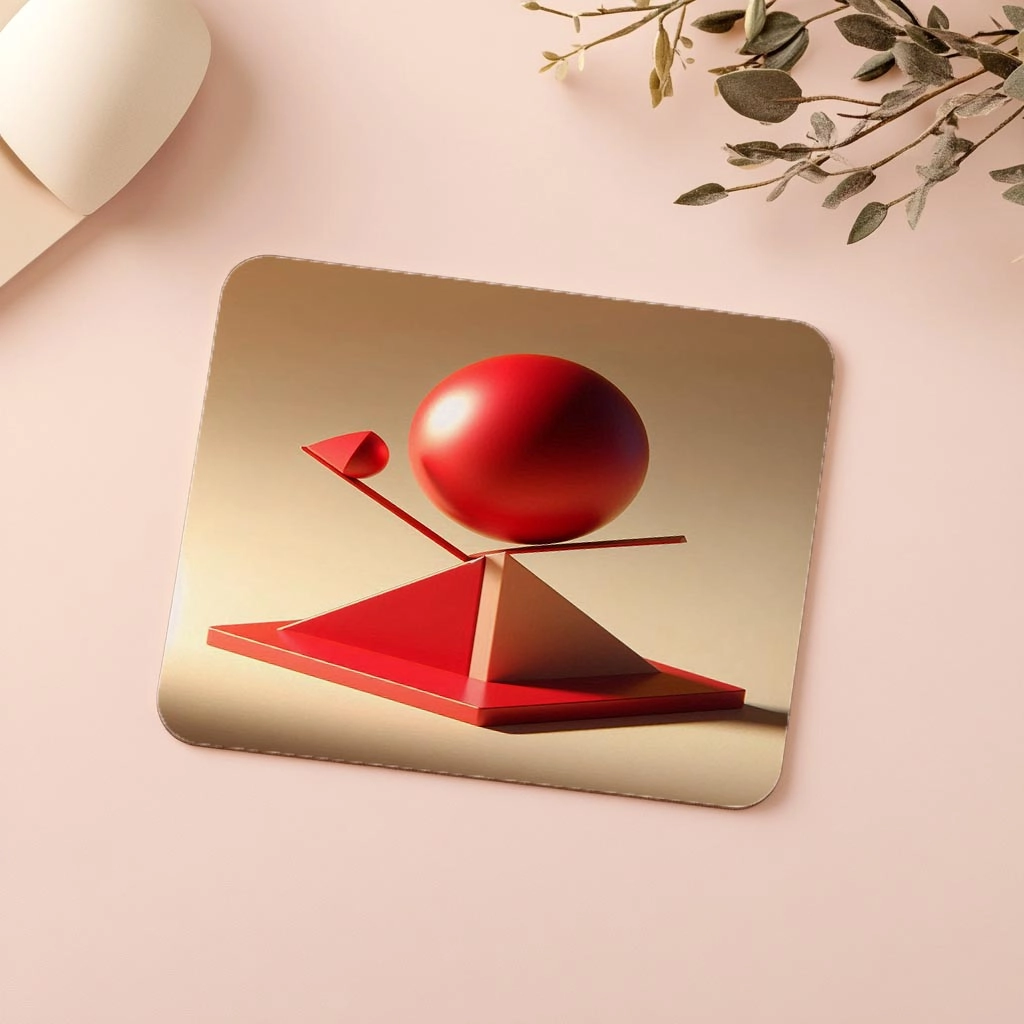 Minimalist%20Üçgen%20Platform%20Üzerinde%20Küre%20Mouse%20Pad%20-%2019x23%20cm%202%20mm%20Dikdörtgen%20İthal%20Baskılı%20Mouse%20Pad
