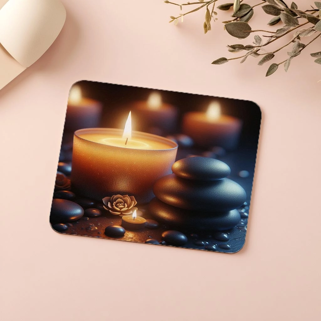 Flickering%20Mum%20ve%20Zen%20Taşları%20Mousepad%20-%2019x23%20cm%202%20mm%20Dikdörtgen%20İthal%20Baskılı%20Mouse%20Pad