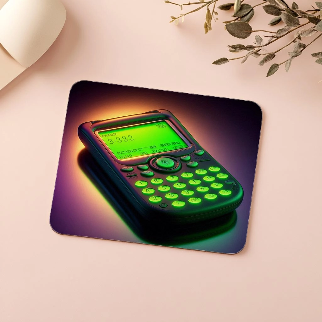Glowing%20Ekranlı%20Pager%20Mousepad%20–%2090’lar%20Havası%20-%2019x23%20cm%202%20mm%20Dikdörtgen%20İthal%20Baskılı%20Mouse%20Pad