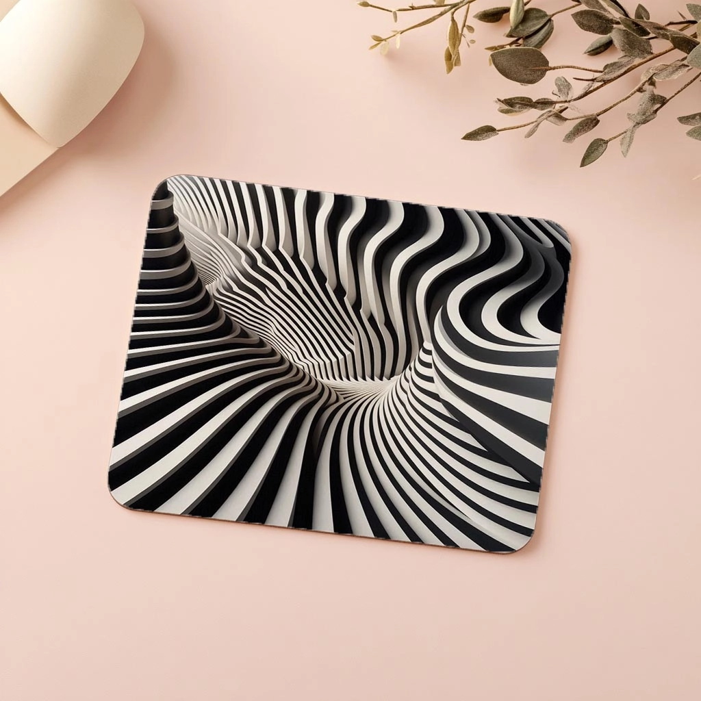 Monokrom%20Modern%20Stil%20Çizgili%20Mousepad%20-%2019x23%20cm%202%20mm%20Dikdörtgen%20İthal%20Baskılı%20Mouse%20Pad