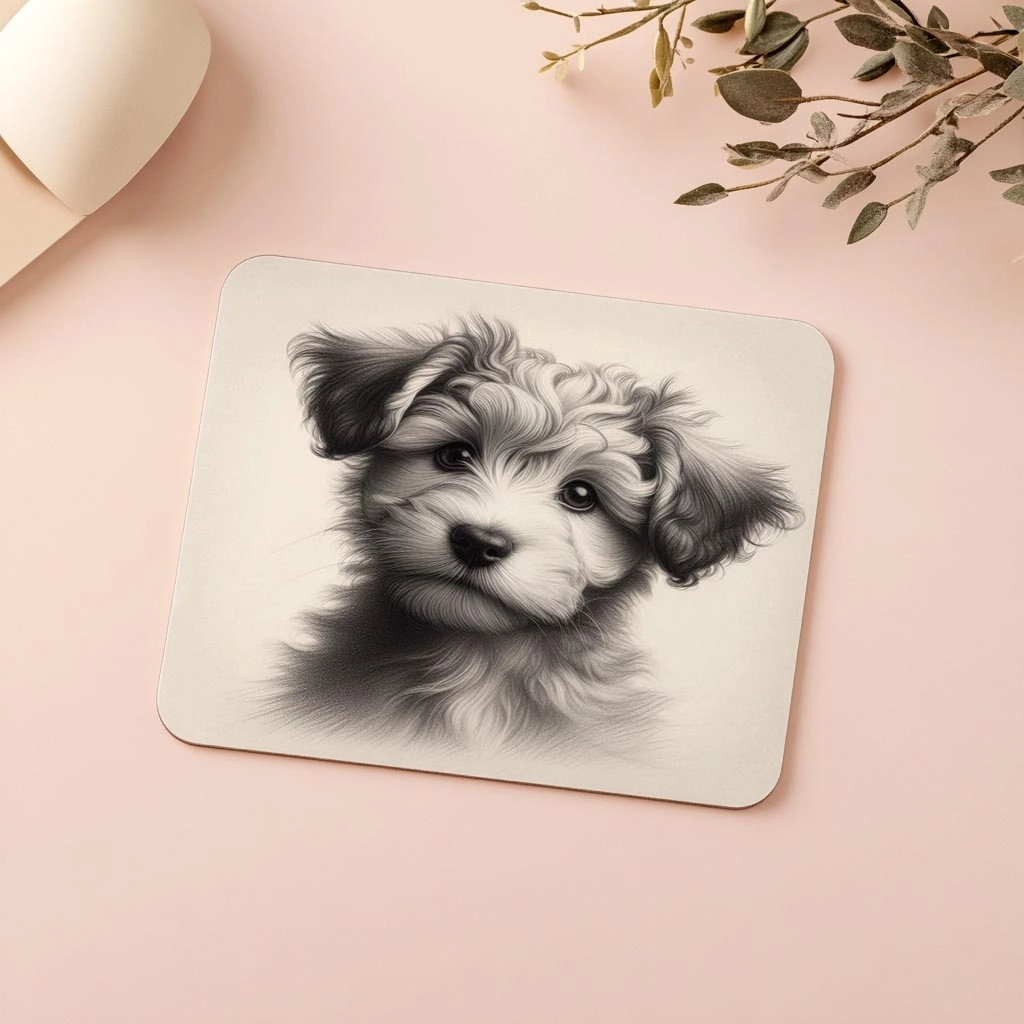 Meraklı%20Bakışlı%20Köpek%20Tasarımı%20Mousepad%20-%2019x23%20cm%202%20mm%20Dikdörtgen%20İthal%20Baskılı%20Mouse%20Pad