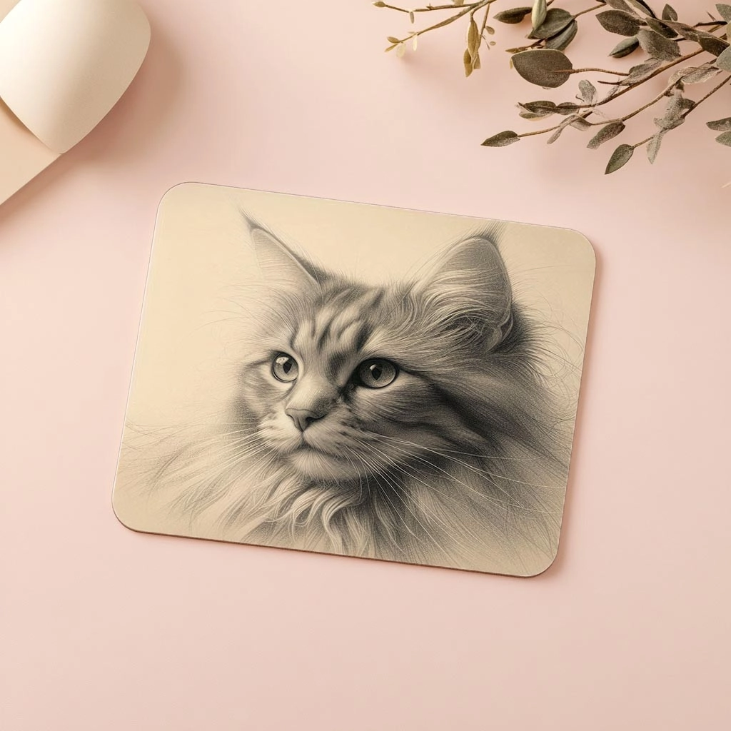Yumuşak%20Tonlarda%20Kedi%20Portresi%20Mousepad%20-%2019x23%20cm%202%20mm%20Dikdörtgen%20İthal%20Baskılı%20Mouse%20Pad