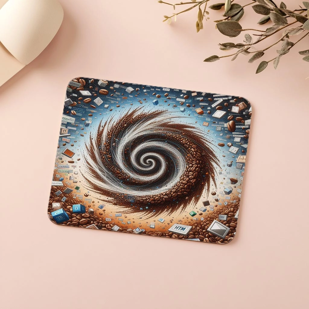 Kod%20Formuna%20Dönüşen%20Kahve%20Parçacıklı%20Mousepad%20-%2019x23%20cm%202%20mm%20Dikdörtgen%20İthal%20Baskılı%20Mouse%20Pad