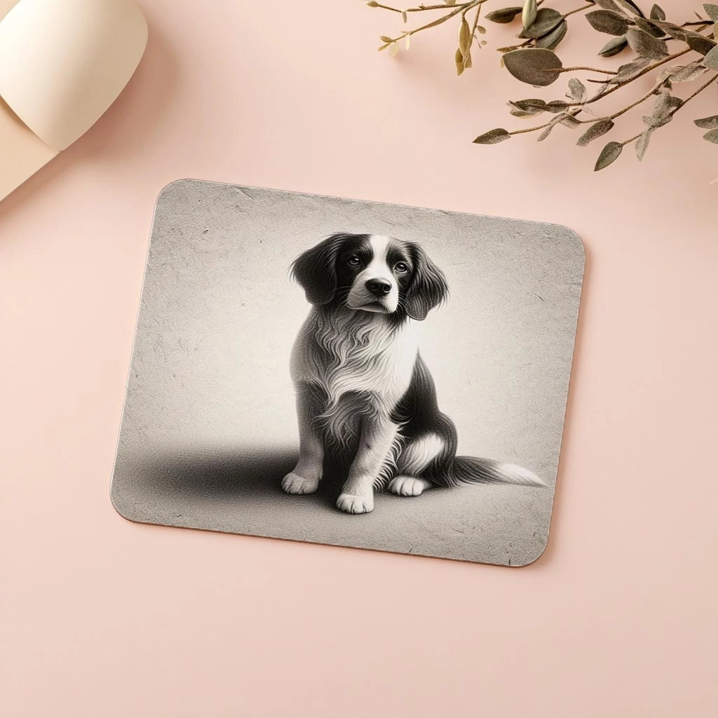 Siyah%20Beyaz%20Kalemle%20Köpek%20Çizimli%20Mousepad%20-%2019x23%20cm%202%20mm%20Dikdörtgen%20İthal%20Baskılı%20Mouse%20Pad