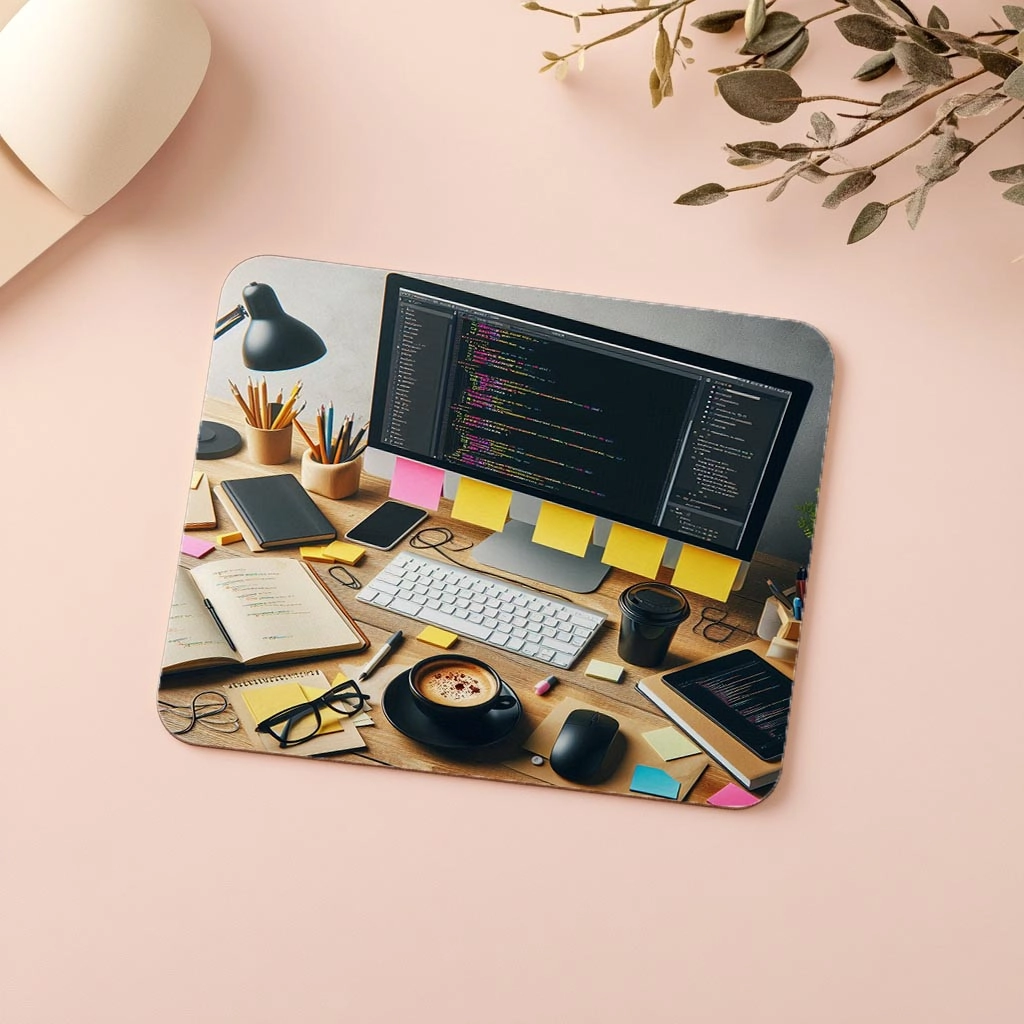 Post-it%20ve%20Kod%20Parçacıklı%20Geliştirici%20Mouse%20Pad%20-%2019x23%20cm%202%20mm%20Dikdörtgen%20İthal%20Baskılı%20Mouse%20Pad