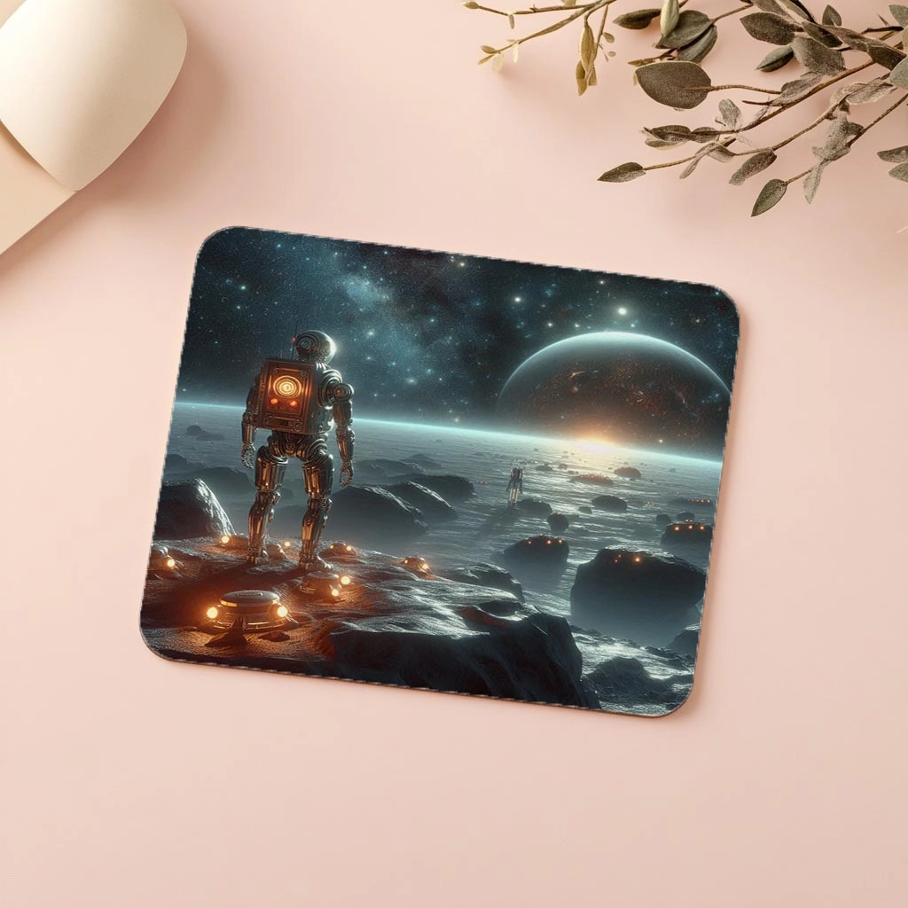 Yıldızlara%20Bakan%20Robot%20Temalı%20Mouse%20Pad%20-%2019x23%20cm%202%20mm%20Dikdörtgen%20İthal%20Baskılı%20Mouse%20Pad
