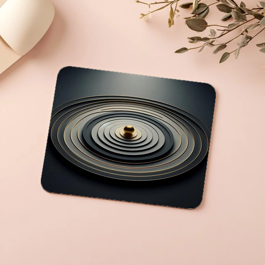 Monokrom%20Daireler%20ve%20Altın%20Nokta%20Mousepad%20-%2019x23%20cm%202%20mm%20Dikdörtgen%20İthal%20Baskılı%20Mouse%20Pad