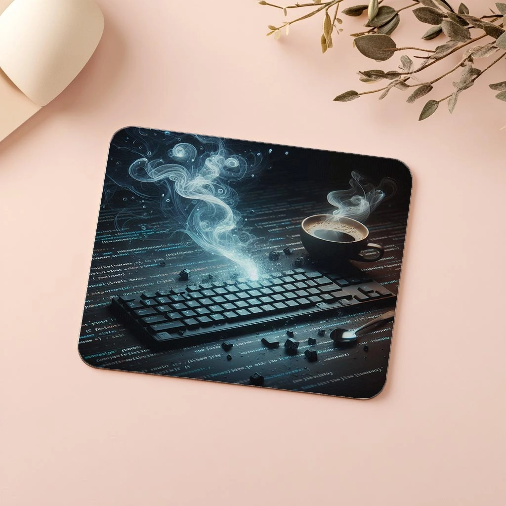 Kahve%20Buharı%20Arasında%20Kod%20Akışı%20Mouse%20Pad%20-%2019x23%20cm%202%20mm%20Dikdörtgen%20İthal%20Baskılı%20Mouse%20Pad