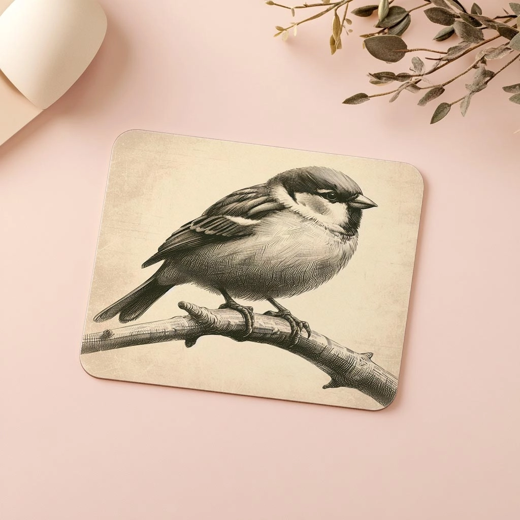 Sessiz%20Doğa%20Temalı%20Serçe%20Mouse%20Pad%20-%2019x23%20cm%202%20mm%20Dikdörtgen%20İthal%20Baskılı%20Mouse%20Pad
