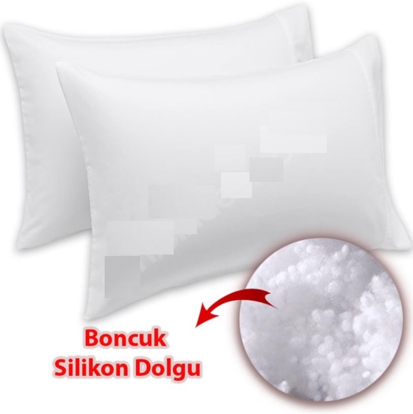 Otel%20Tipi%20Boncuk%20Silikonlu%20Yastık%20Akfil%2063%20Tel%20Dokuma%20%100%20Pamuk%2050x70%20Cm