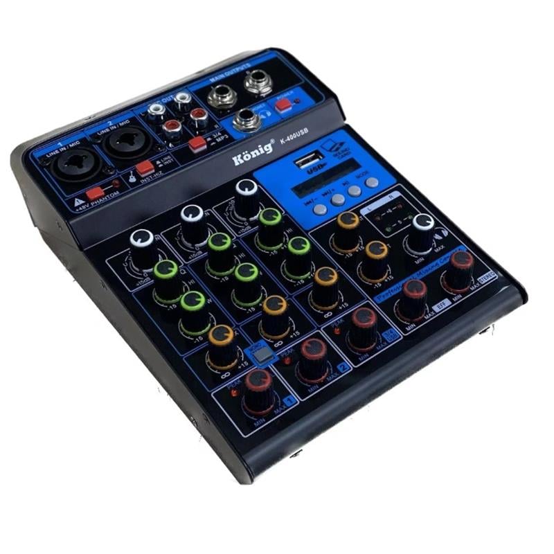 König%20K-400%20USB%20Bluetooth%20Delay%20Repeat%204%20Kanal%2048V%20Phantom%20Mixer-Konsol