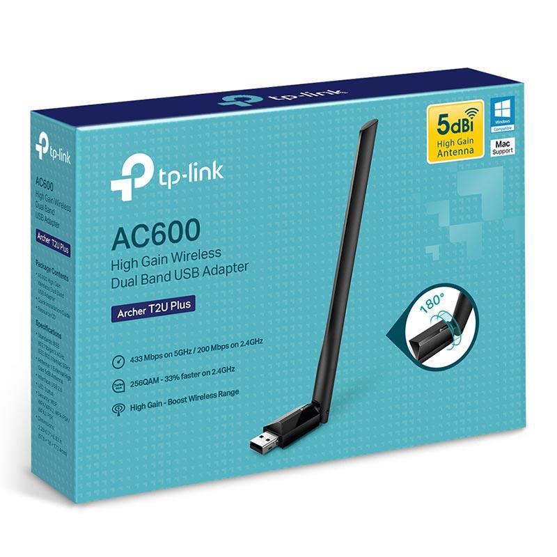 TP-Link%20Archer%20T2U%20Plus%20AC600%20600%20Mbps%20Dualband%20Antenli%20USB%20Wireless%20Adaptör