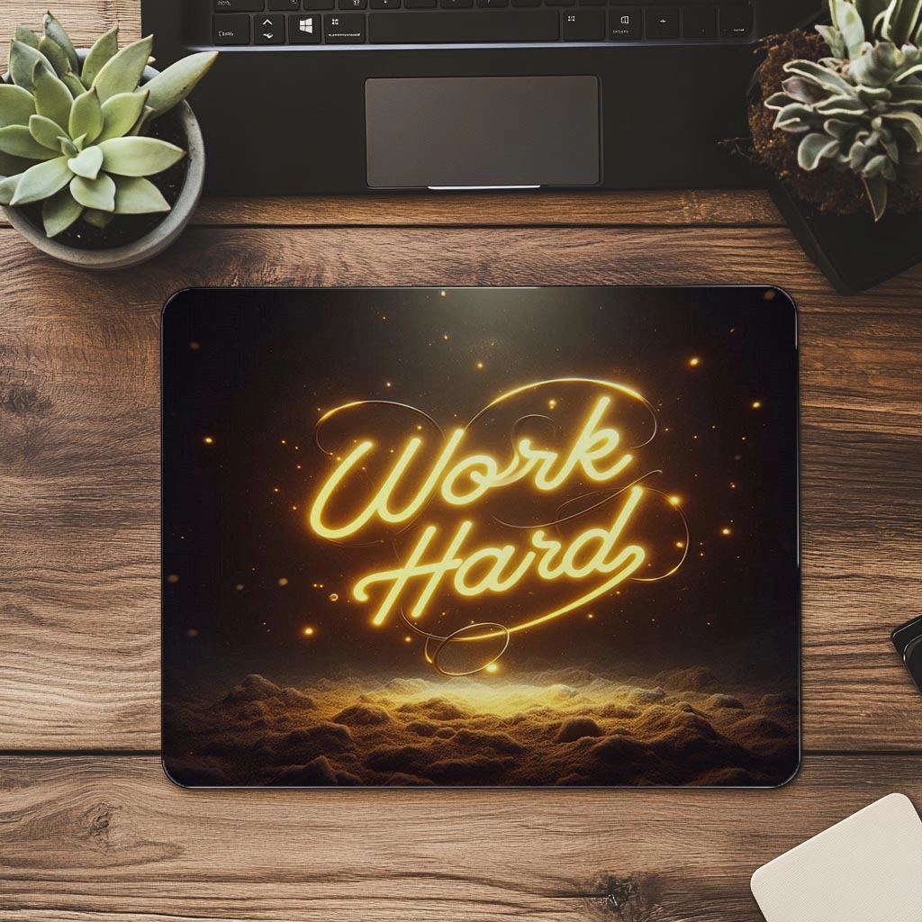 Çalışkanlık%20Temalı%20Neon%20Yazı%20Mousepad%20-%2019x23%20cm%202%20mm%20Dikdörtgen%20İthal%20Baskılı%20Mouse%20Pad