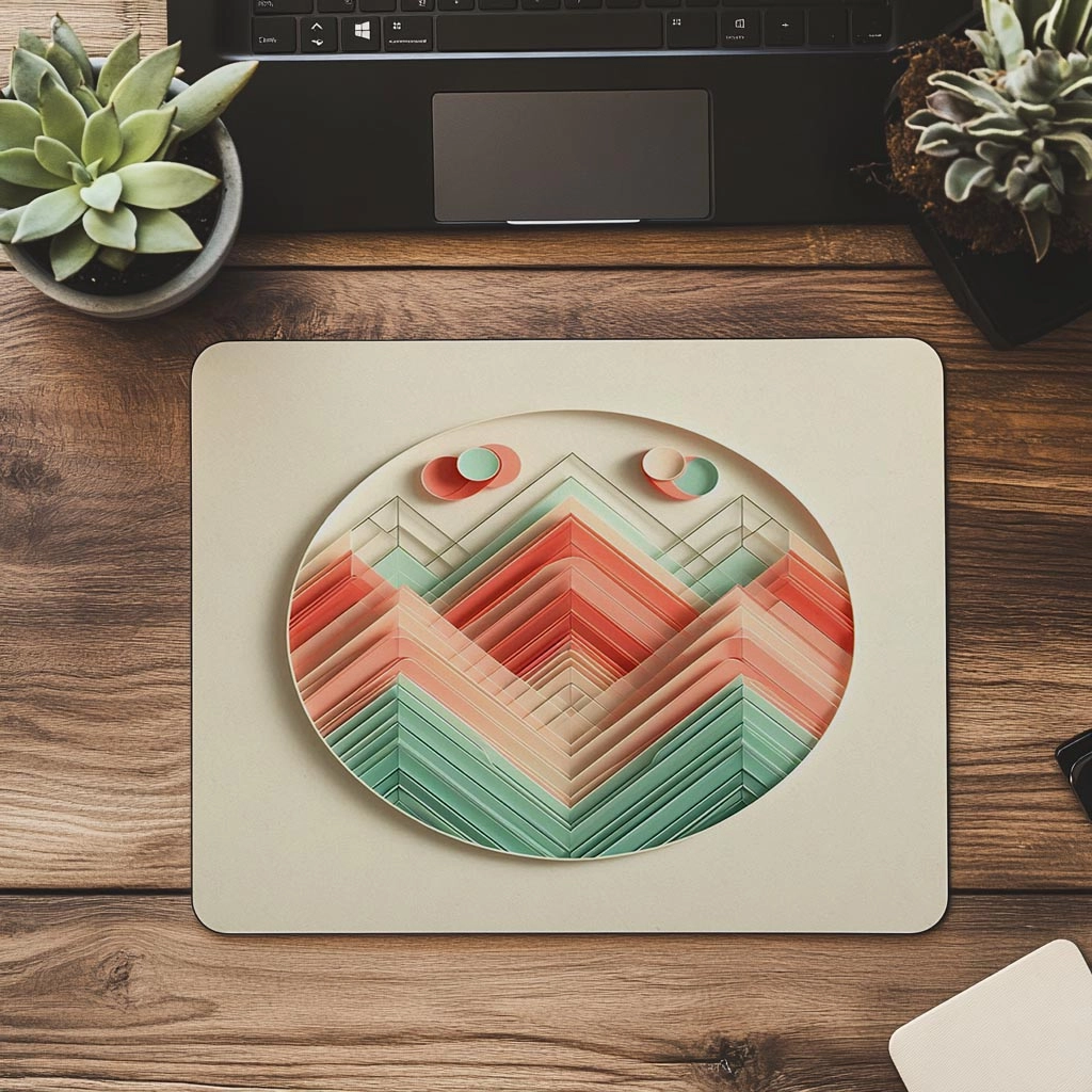 Nane%20Yeşili%20ve%20Mercan%20Üçgen%20Mousepad%20-%2019x23%20cm%202%20mm%20Dikdörtgen%20İthal%20Baskılı%20Mouse%20Pad