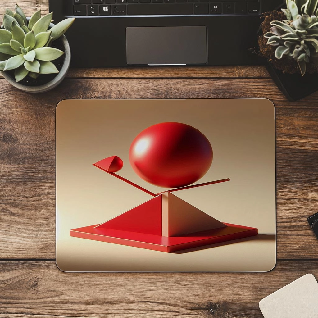 Minimalist%20Üçgen%20Platform%20Üzerinde%20Küre%20Mouse%20Pad%20-%2019x23%20cm%202%20mm%20Dikdörtgen%20İthal%20Baskılı%20Mouse%20Pad