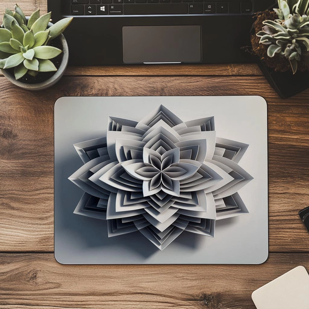 Sade%20Çiçek%20Formlu%20Geometrik%20Mousepad%20-%2019x23%20cm%202%20mm%20Dikdörtgen%20İthal%20Baskılı%20Mouse%20Pad