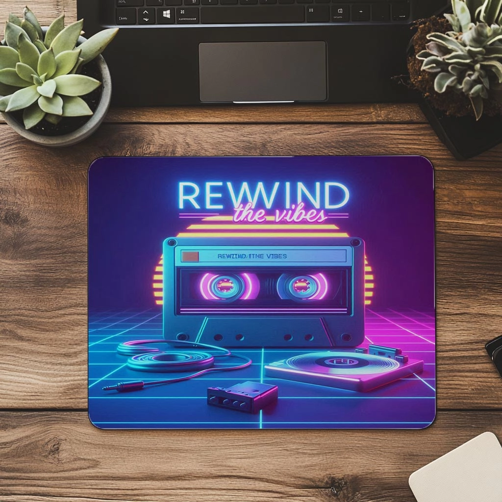 Kaset%20Çalar%20&%20Neon%20Işıklar%20-%2019x23%20cm%202%20mm%20Dikdörtgen%20İthal%20Baskılı%20Mouse%20Pad