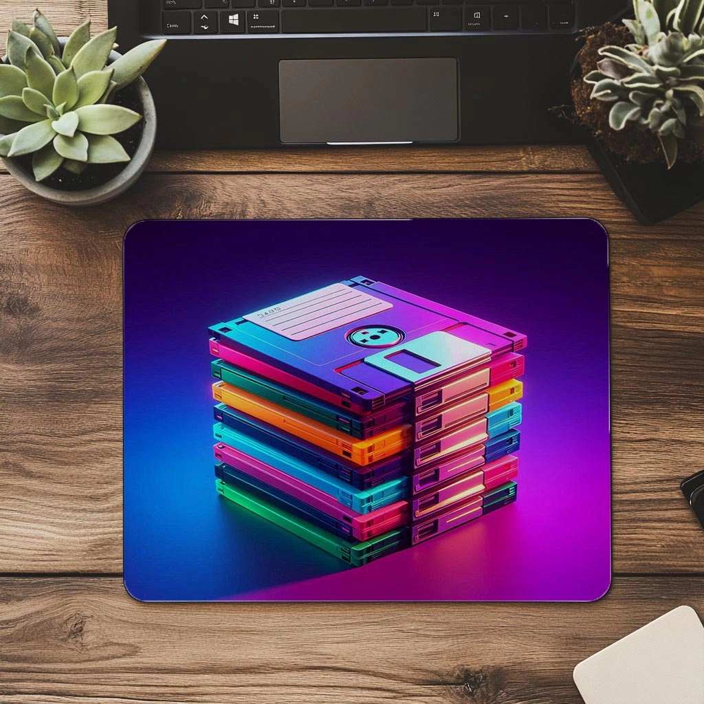 Havada%20Yüzen%20Floppy%20Disk%20Mousepad%20-%2019x23%20cm%202%20mm%20Dikdörtgen%20İthal%20Baskılı%20Mouse%20Pad
