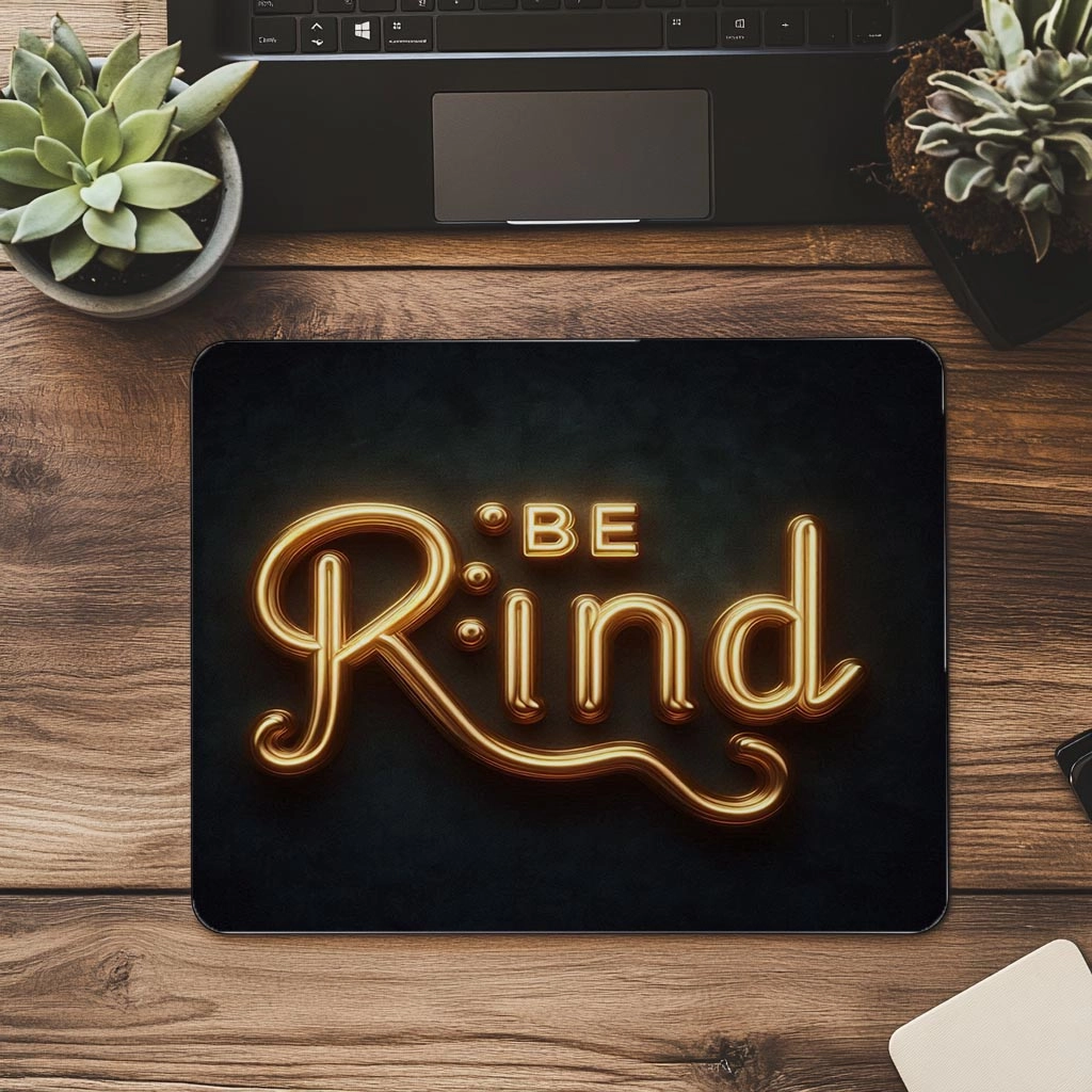 Be%20Kind%20Yazılı%20Altın%20Neon%20Mousepad%20-%2019x23%20cm%202%20mm%20Dikdörtgen%20İthal%20Baskılı%20Mouse%20Pad