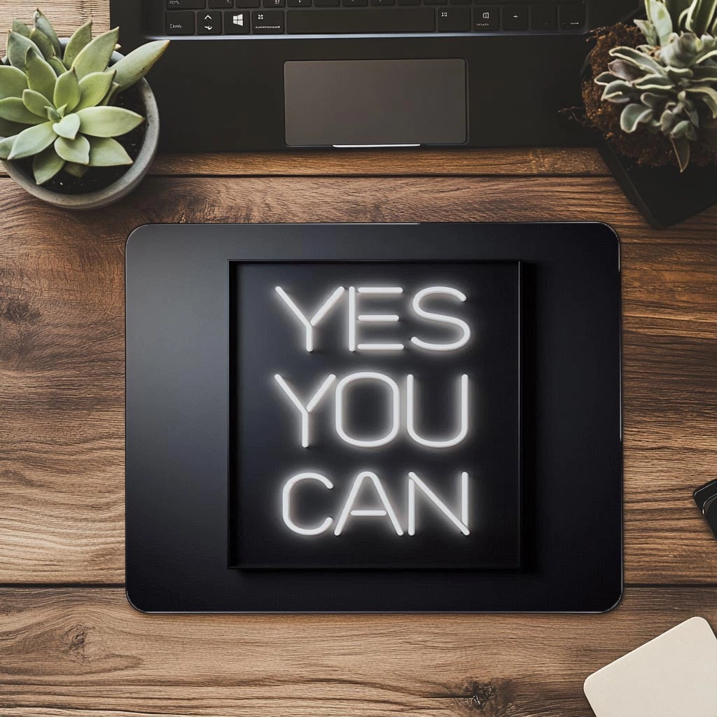 Yes%20You%20Can%20Yazılı%20Sade%20Neon%20Mousepad%20-%2019x23%20cm%202%20mm%20Dikdörtgen%20İthal%20Baskılı%20Mouse%20Pad