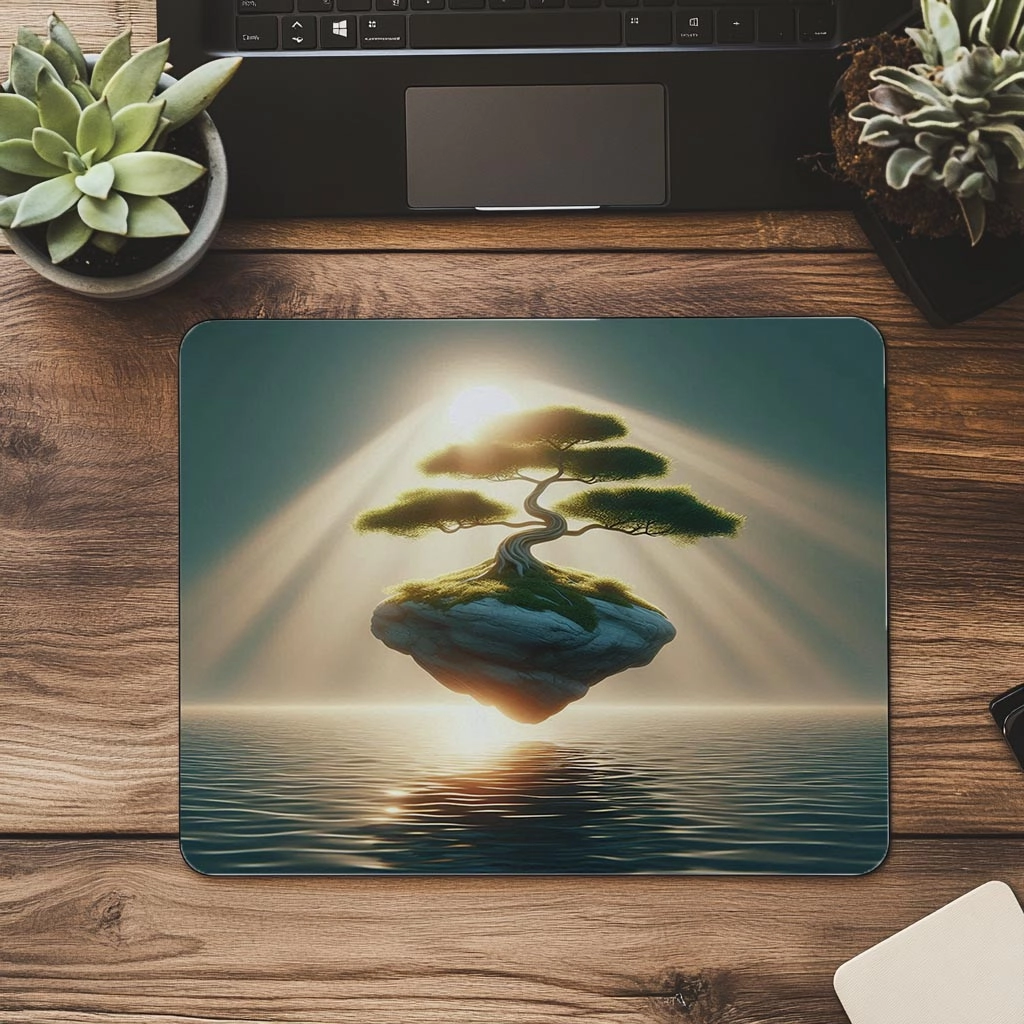 Kayalık%20Üzerinde%20Bonsai%203D%20Mouse%20Pad%20-%2019x23%20cm%202%20mm%20Dikdörtgen%20İthal%20Baskılı%20Mouse%20Pad