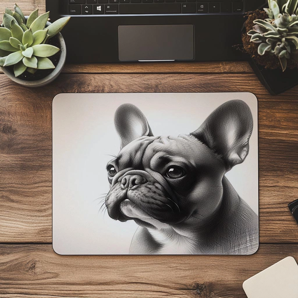 Karakalem%20Bulldog%20Temalı%20Mousepad%20-%2019x23%20cm%202%20mm%20Dikdörtgen%20İthal%20Baskılı%20Mouse%20Pad