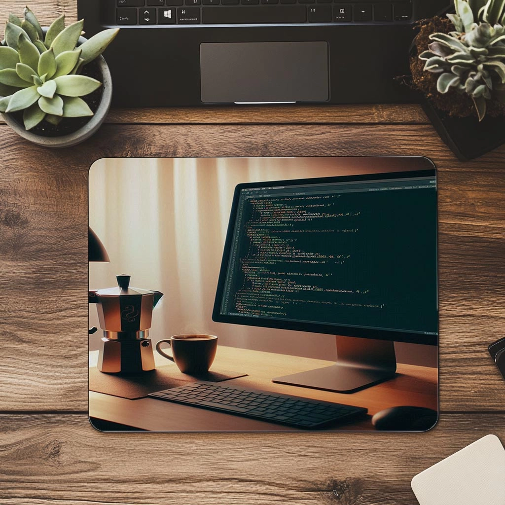 Sade%20Ortamda%20Kod%20&%20Kahve%20Mouse%20Pad%20-%2019x23%20cm%202%20mm%20Dikdörtgen%20İthal%20Baskılı%20Mouse%20Pad