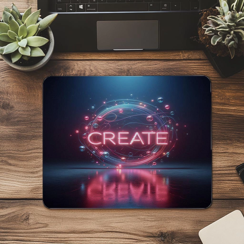Yansımalı%20Neon%20Create%20Temalı%20Mousepad%20-%2019x23%20cm%202%20mm%20Dikdörtgen%20İthal%20Baskılı%20Mouse%20Pad