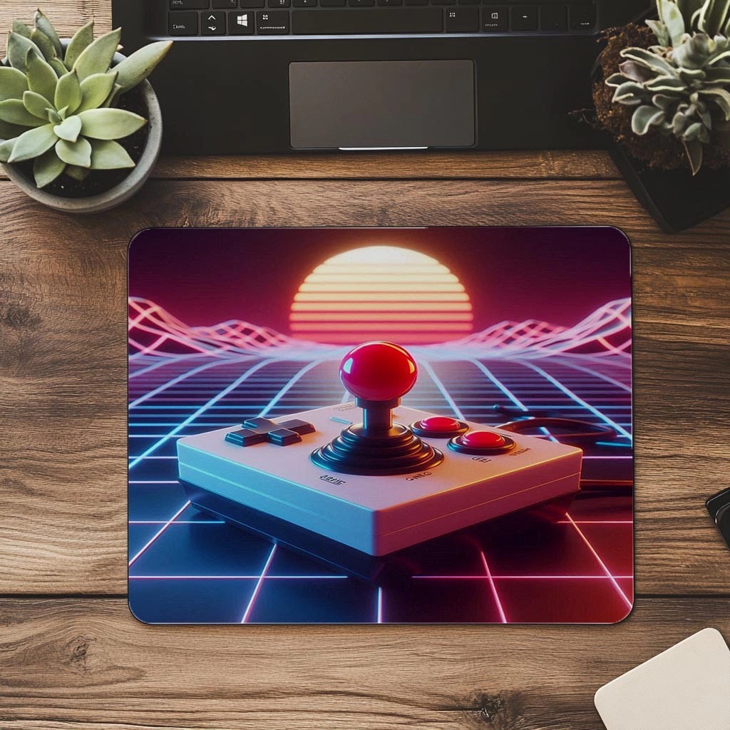 Kırmızı%20Tuşlu%20Retro%20Joystick%20Mousepad%20-%2019x23%20cm%202%20mm%20Dikdörtgen%20İthal%20Baskılı%20Mouse%20Pad