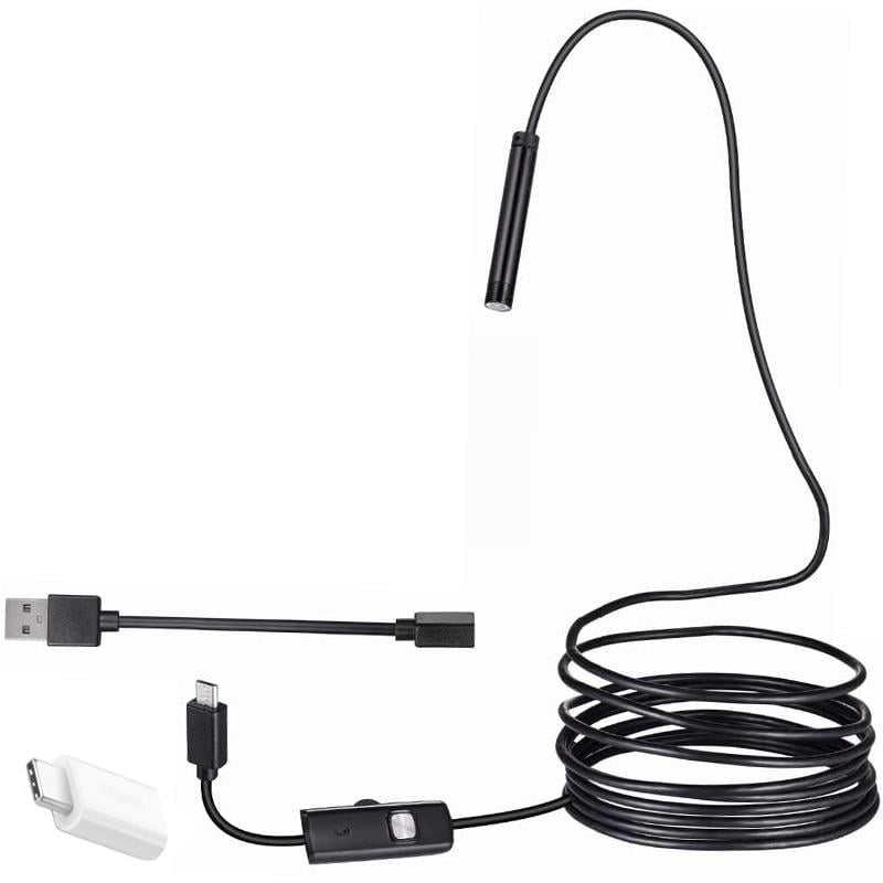 Powermaster%203İn1%20Micro%20Usb+Type%20C+Pc%208%20Mm%20Işıklı%205%20Metre%20Endeskop%20Yılan%20Kamera