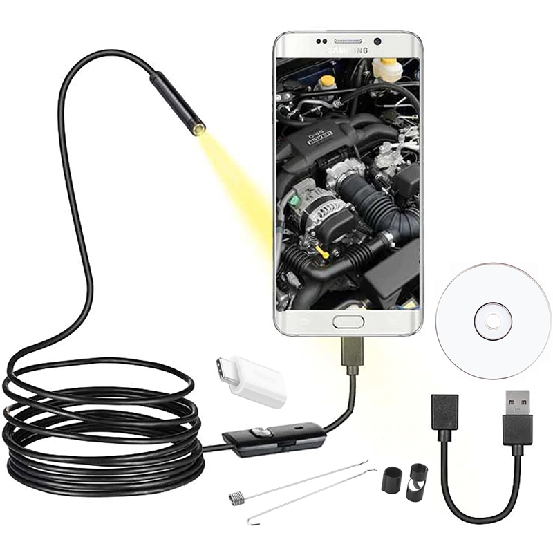 Powermaster%203İn1%20Micro%20Usb+Type%20C+Pc%208%20Mm%20Işıklı%205%20Metre%20Endeskop%20Yılan%20Kamera