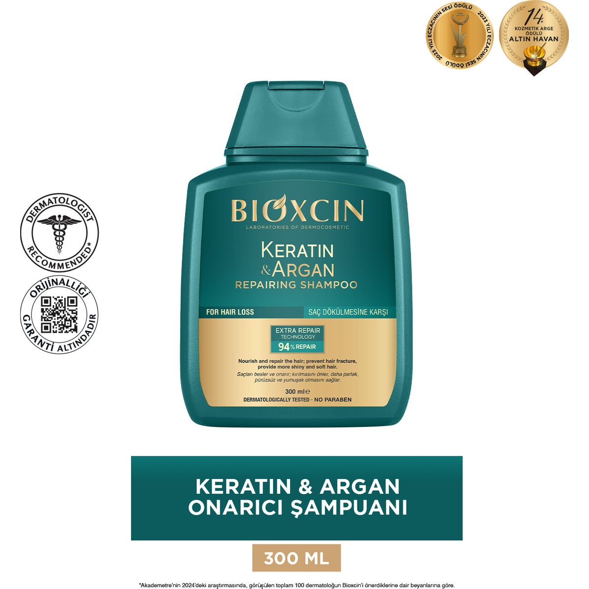 Bioxcin%20Keratin%20&%20Argan%20Onarıcı%20Şampuan%20300%20ml