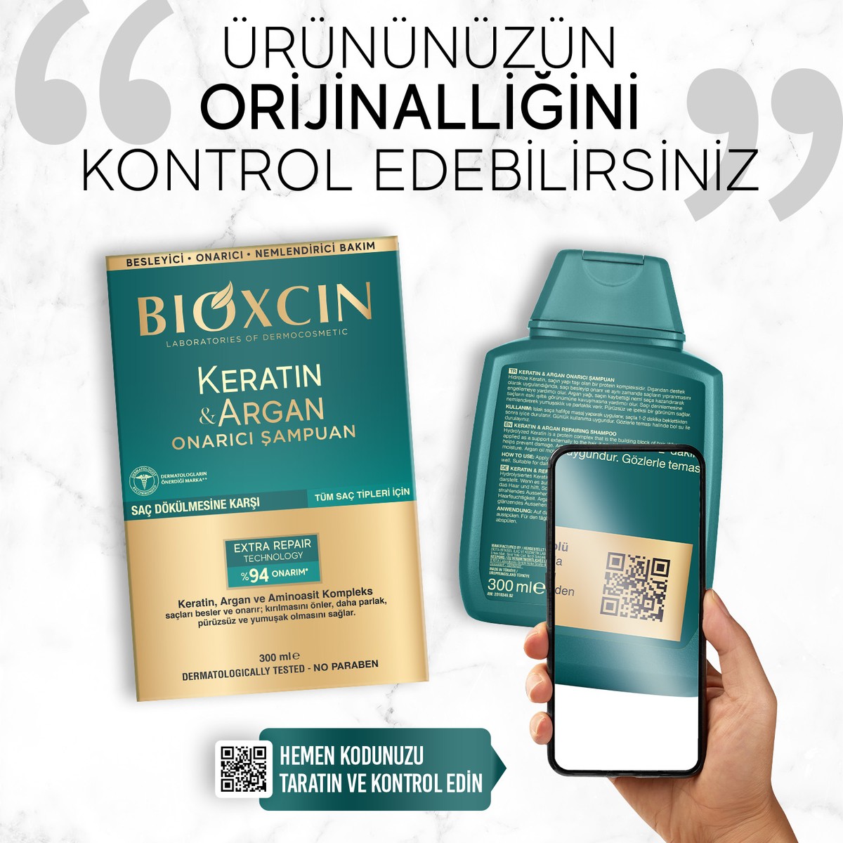 Bioxcin%20Keratin%20&%20Argan%20Onarıcı%20Şampuan%20300%20ml