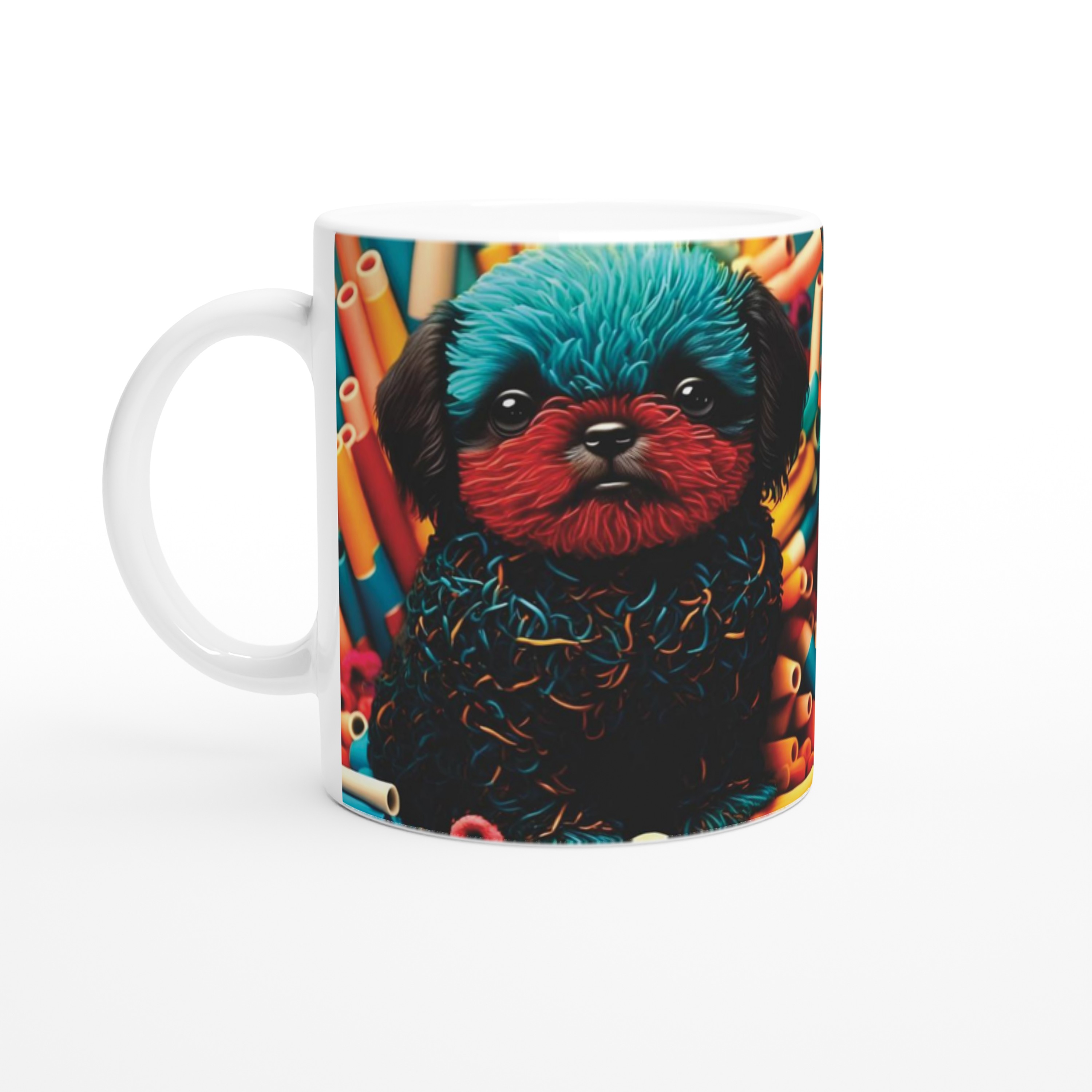 Neon%20Renkli%20Sevimli%20Köpek%20Kupa%20Bardak