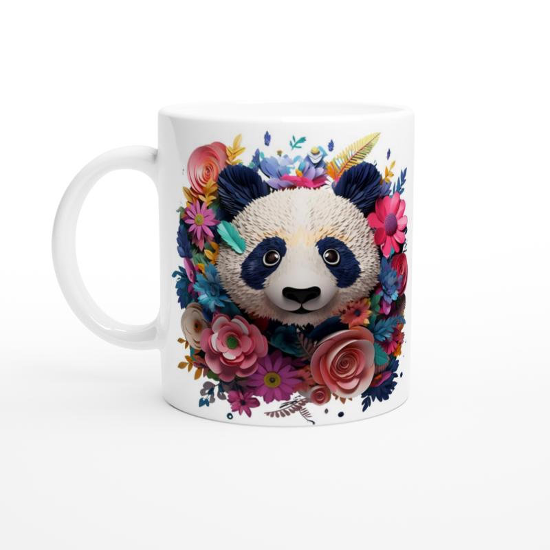 Çiçek%20Taçlı%20Panda%20Baskılı%20Kupa%20Bardak
