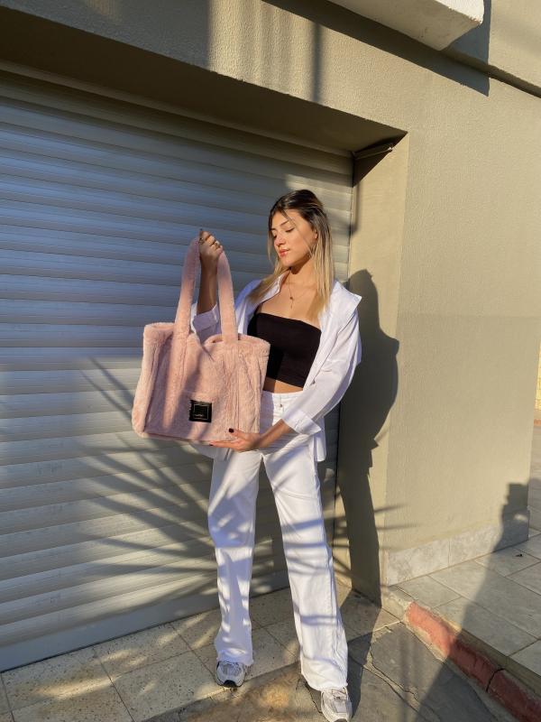 LuLuYen%20Pembe%20Peluş%20Çanta%202025%20Sonbahar%20Kış%20Sezonu%20Yeni%20Moda%20Çok%20Şık%20Trend%20Yumuşacık%20Omuz%20Çantası