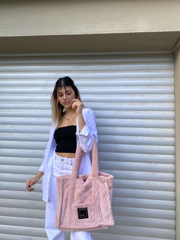 LuLuYen%20Pembe%20Peluş%20Çanta%202025%20Sonbahar%20Kış%20Sezonu%20Yeni%20Moda%20Çok%20Şık%20Trend%20Yumuşacık%20Omuz%20Çantası