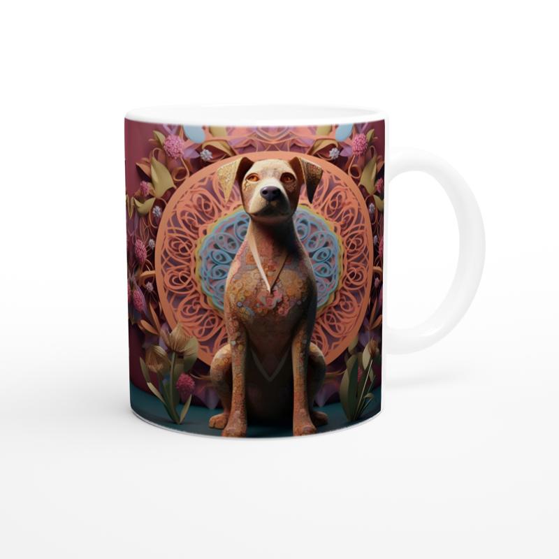 Mandala%20Köpek%20Baskılı%20Kupa%20Bardak